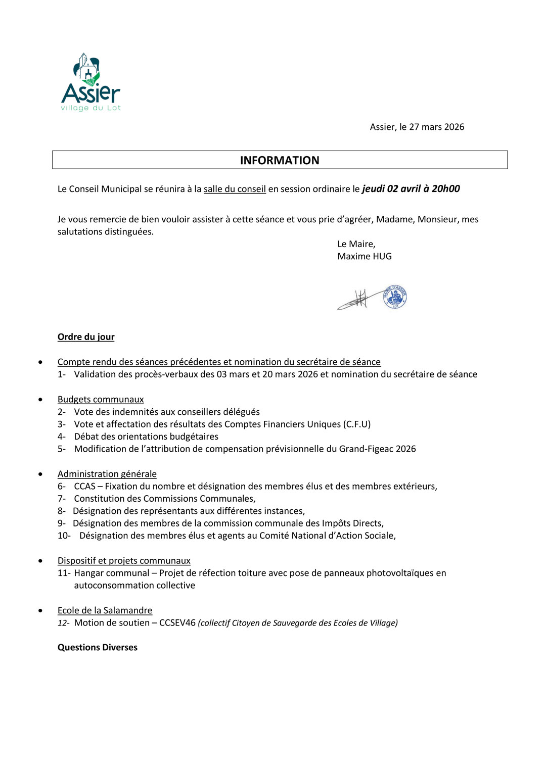 Conseil municipal 02-04-2026