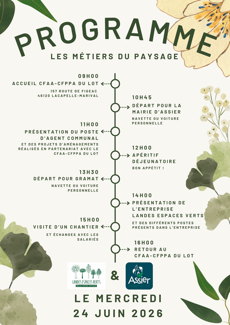 Programme les métiers du paysage