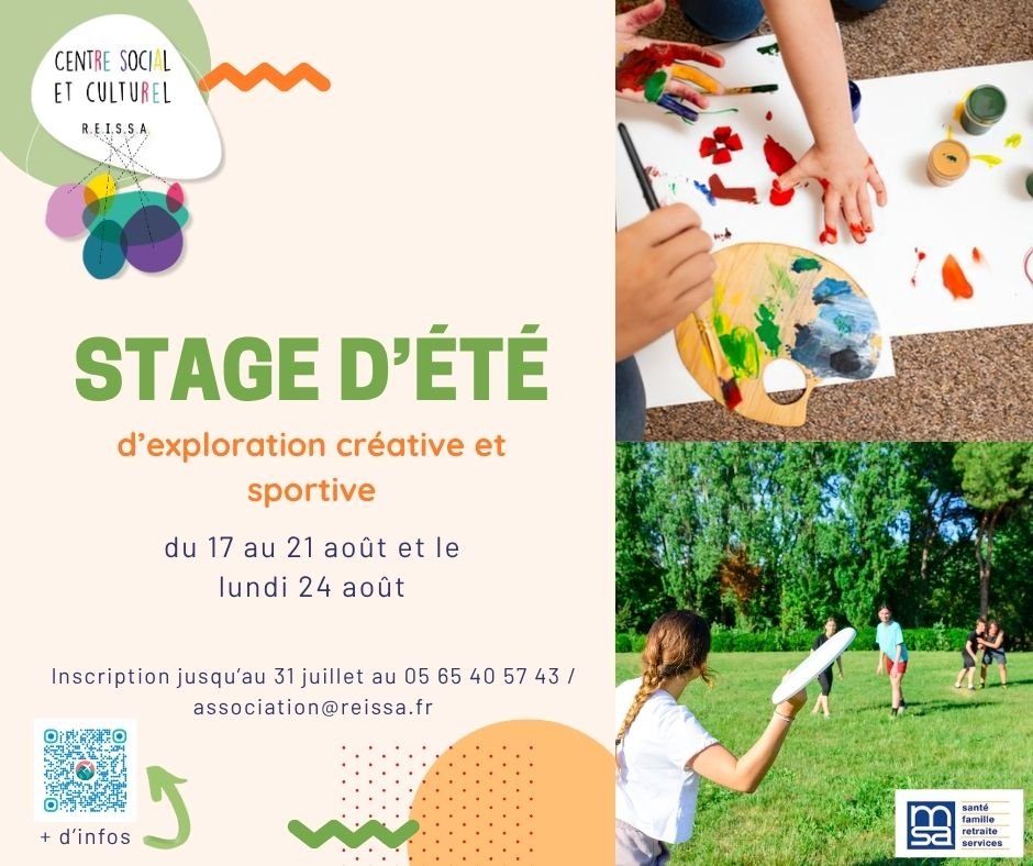 Stage d’été créatif et sportif 2026 Stage d'été créatif et sportif 2026