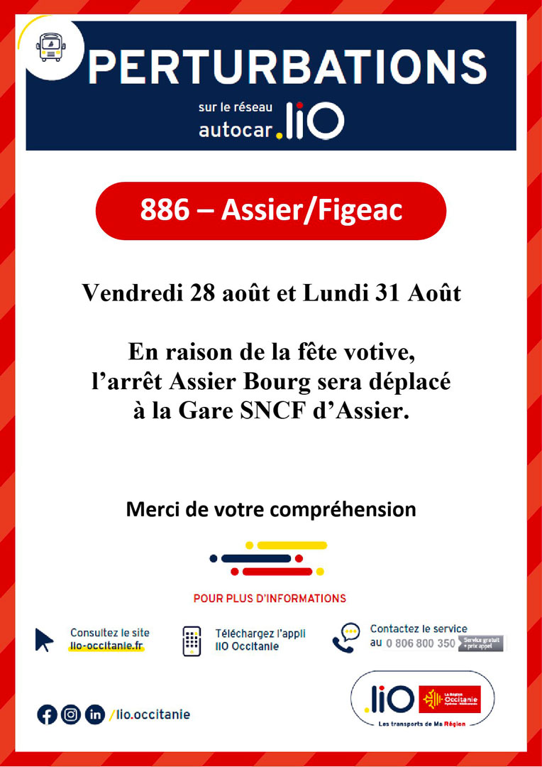 Perturbations ligne Assier-Figeac