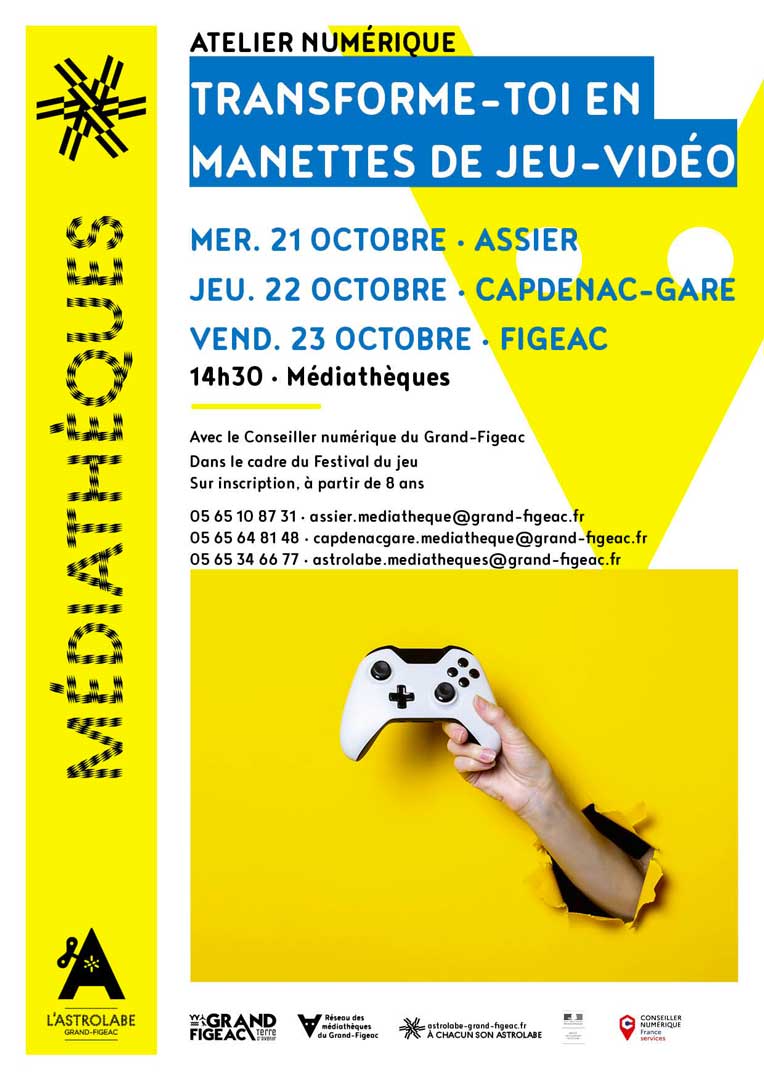 Atelier numérique Transforme-toi en manette de jeu-vidéo